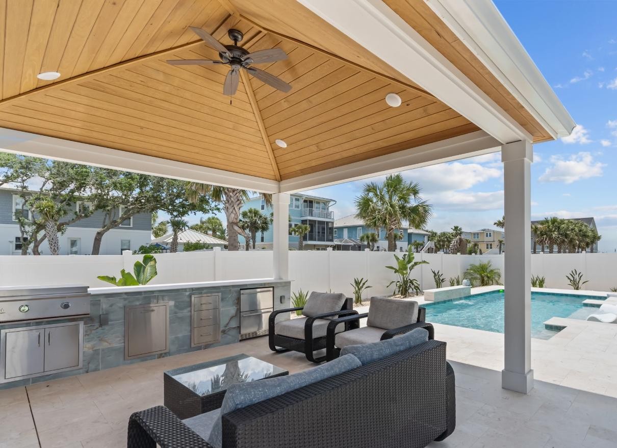 Custom cabana and pergola